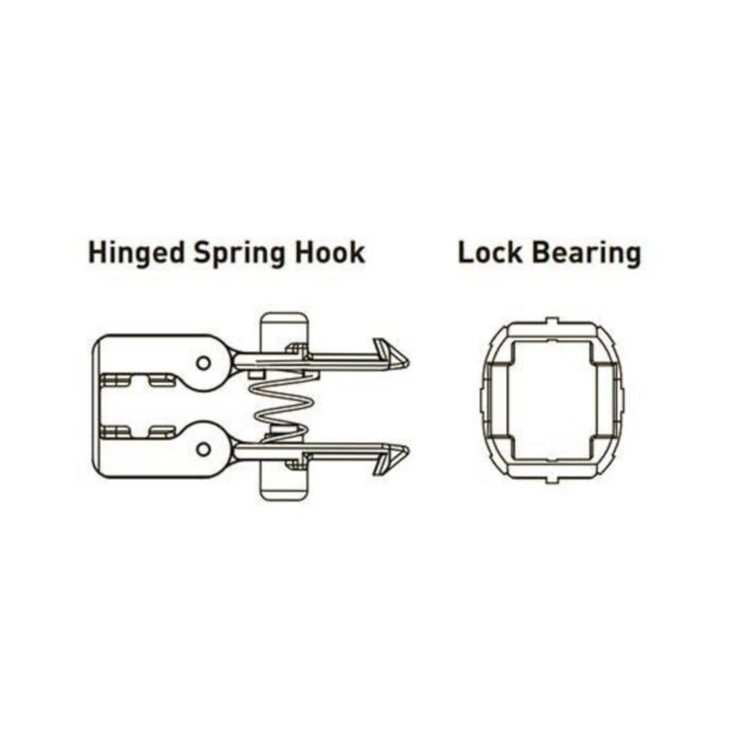 Hobie Acc. Attache - Aka Lock Kit Hinged Hook