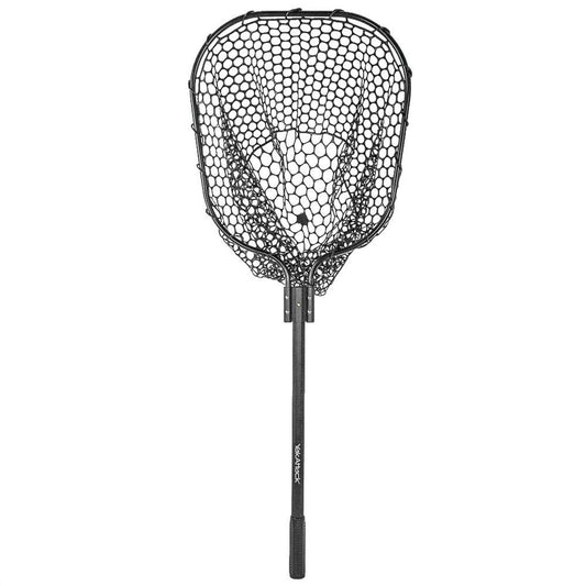 YakAttack Acc. Épuisette 16” x 19” Landing Net with 24” Long Telescoping Handle and Rubber Netting, Black