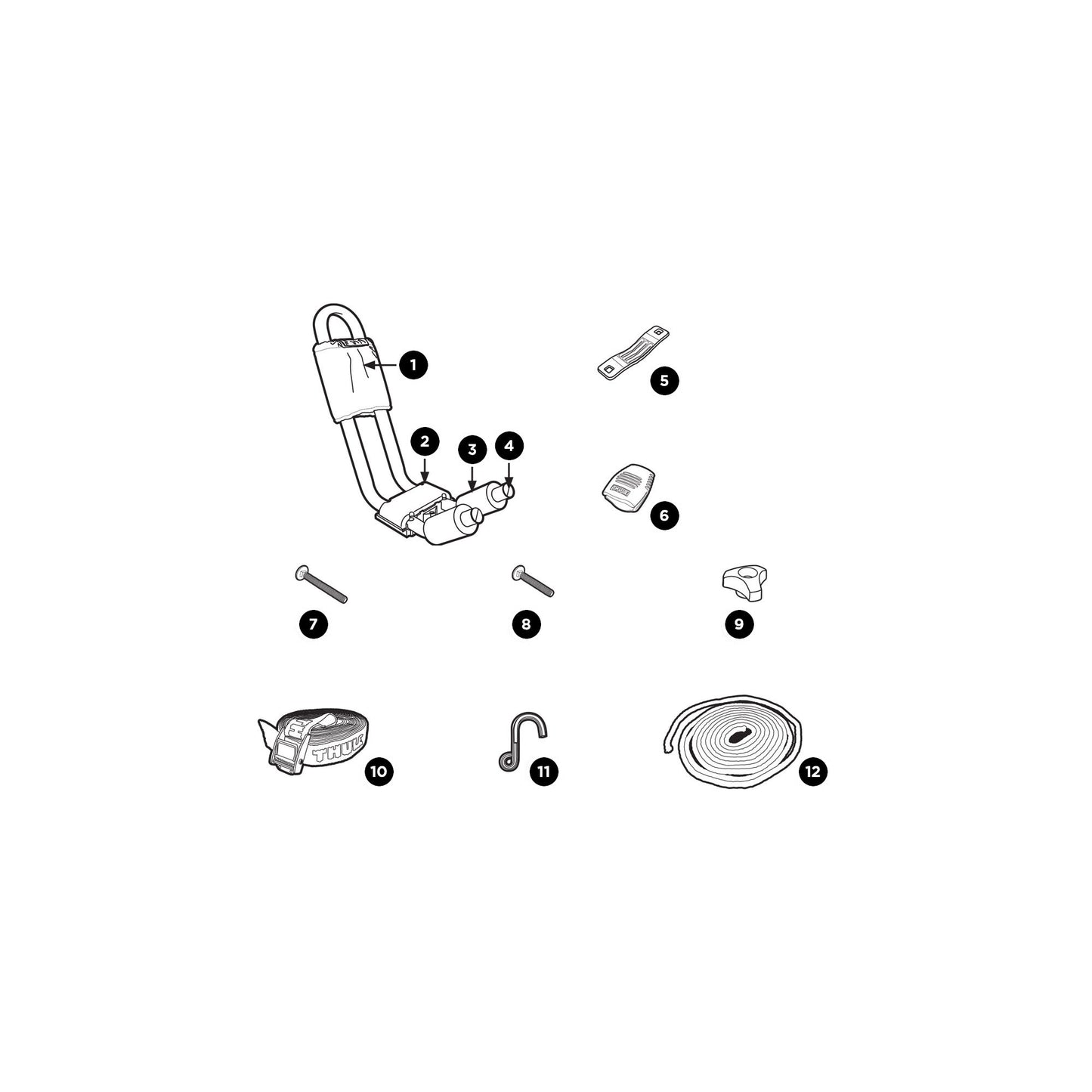 Thule Acc. Knob M6 Low pour Hull-a-Port 834
