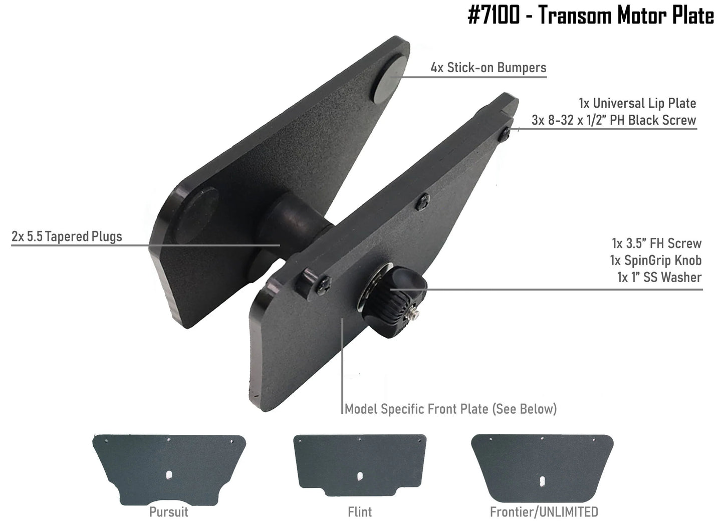 NuCanoe Acc. Transom Motor Plate