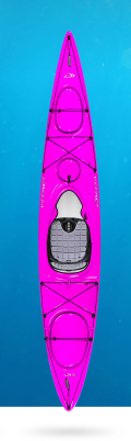 Delta Kayak 12s Magenta 2025 avec Nouveau Banc